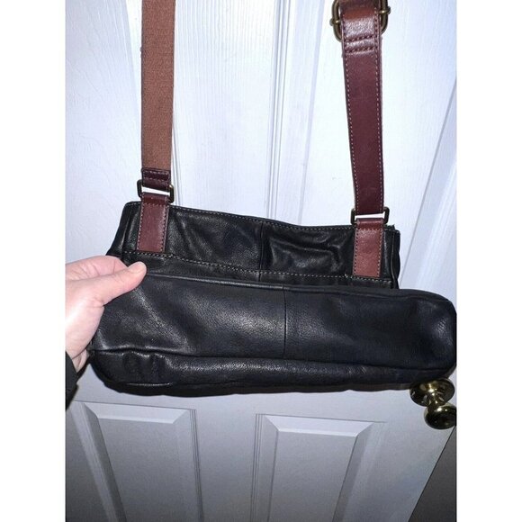 FOSSIL Corey Large Crossbody Bag Black Leather Messenger Bag Purse - Picture 12 of 14